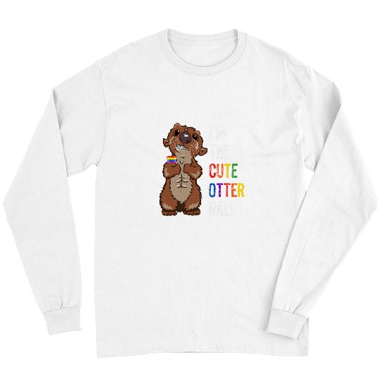 Otter Pet Orlando LGBTQ Gay Lesbian Couples Pride Cute Otter Half Red Long Sleeves
