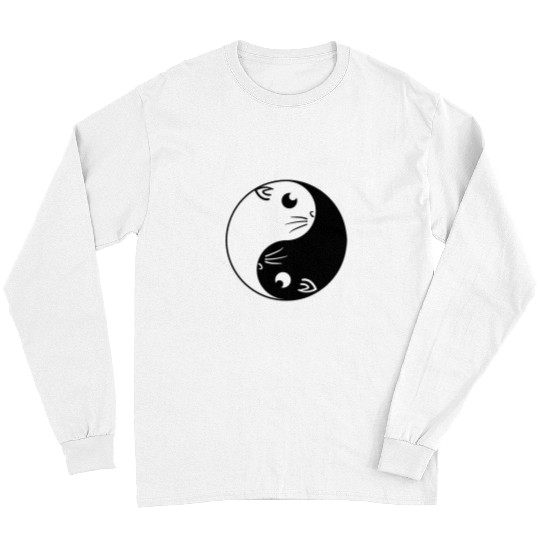 Gerbil Pet Yin Yang Feng Shui Ying Yang Bunny Black and White Gerbil Long Sleeves
