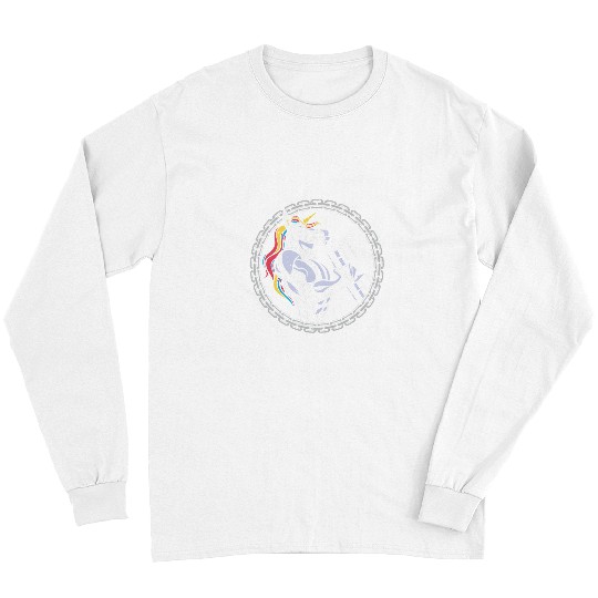 Unicorn Pet Weightlifting Unicorn Gym Lover Mythical Fitness Exercise 2 Long Sleeves