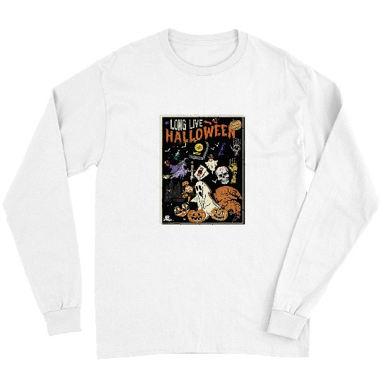 Book Fun Long Live Halloween Things Mysteric Book Creepy ghosts 8 Long Sleeves
