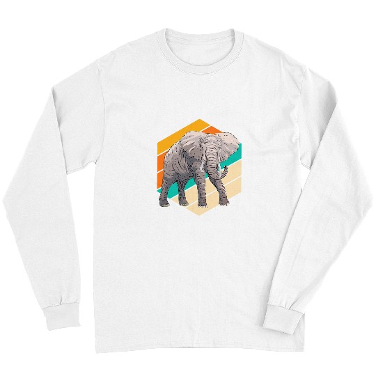 Elephant Mammal Zookeeper Zoologist Zoology Elephant Lover Retro Long Sleeves