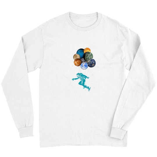 Astronaut Job Space Balloons Moon Mars Planets Long Sleeves