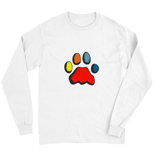 Veterinarian Job Cute Puppy Dog Cat Lover Paw Print Veterinarian Vet Tech Long Sleeves