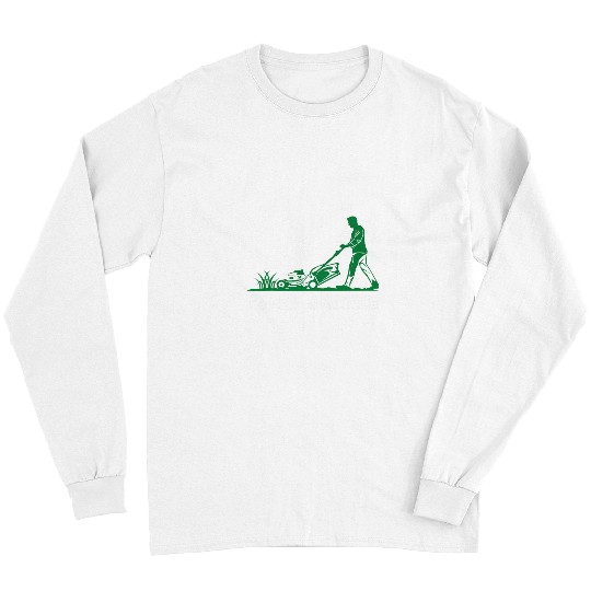 Lawn Mower Fun Gardener Lawn Mowing Grass Master Long Sleeves