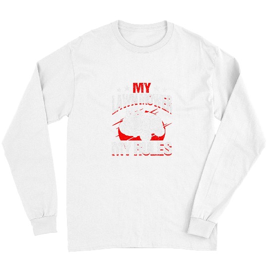 Lawn Mower Fun Gardener Garden Gardening Mow Grass 0 Long Sleeves