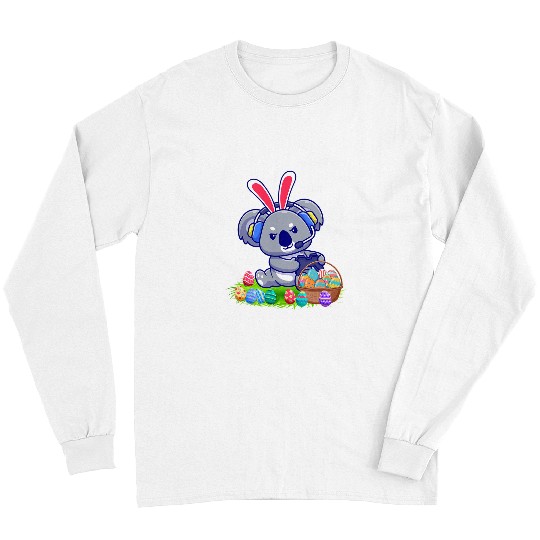 Koala Pet Funny Gnomes Easter Bunny Ears Easter Koala Bunny Egg Gamer Long Sleeves