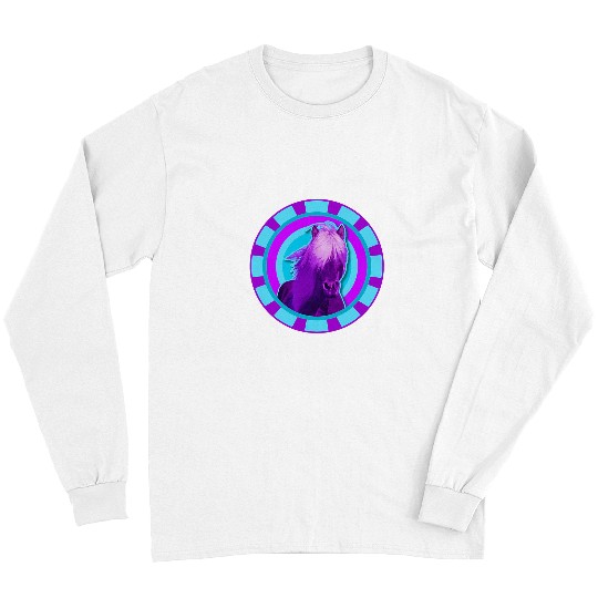 Horse Pet Cute Pony Trashy Girly Kitsch Animal Lovers Kawaii Art Horse Long Sleeves