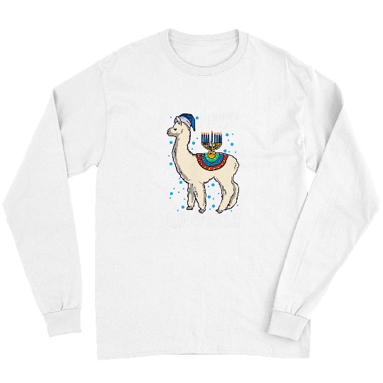 Llama Pet Happy Llamakkah Jewish Llama Chanukah Alpaca Happy Hanukkah Long Sleeves