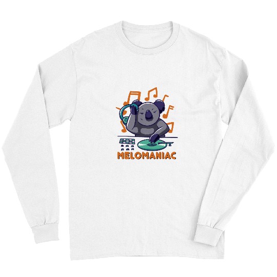 Koala Pet DJ Mixing Melomaniac for Music lovers Long Sleeves