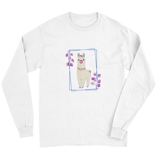 Llama Pet with Bubble Gum Fancy With Boarder Long Sleeves