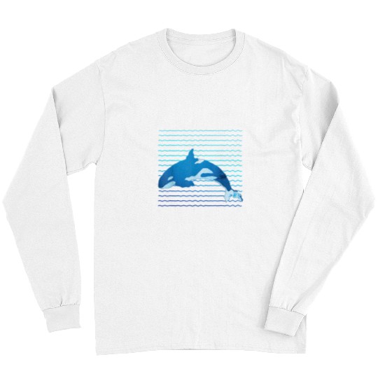 Whale Pet Aquarist Gift Ocean Animal Killer Whale Orca Long Sleeves