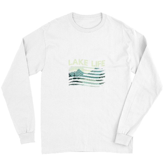 Fishing Fun Lake Life Fisherman Bass Fishing Boat Sailing Funny Outdoor Long Sleeves