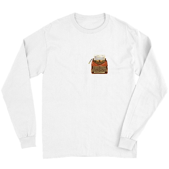 Book Fun Writer Love Typewriter Novel Writing Book Lover Reading Long Sleeves