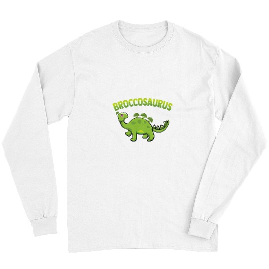 Dinosaur Pet Broccosaurus Dino Broccoli Vegan Vegetable Diet Fitness Long Sleeves