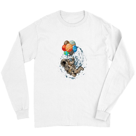 Astronaut Job Space Balloons Moon Mars Galaxy Outer Space Kids5 Long Sleeves