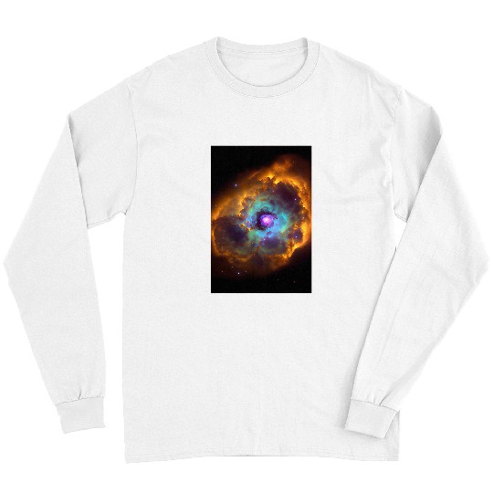 Astronaut Job Space Nebula Galaxy Deep Space Universe Gradient Pattern 43 Long Sleeves