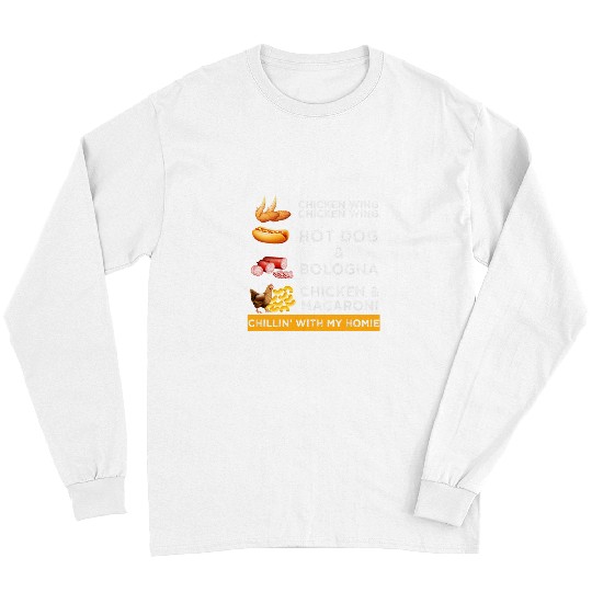 Chicken Pet Wing Chicken Wing Hotdog and Bologna Funny Long Sleeves