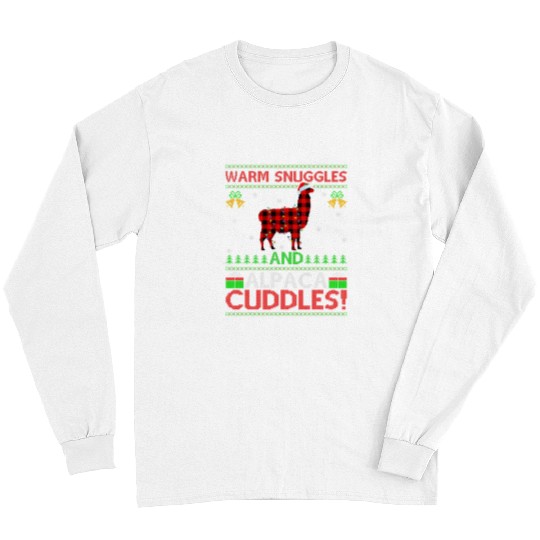 Llama Pet Warm Snuggles And Alpaca Cuddles Ugly Alpaca Christmas Long Sleeves