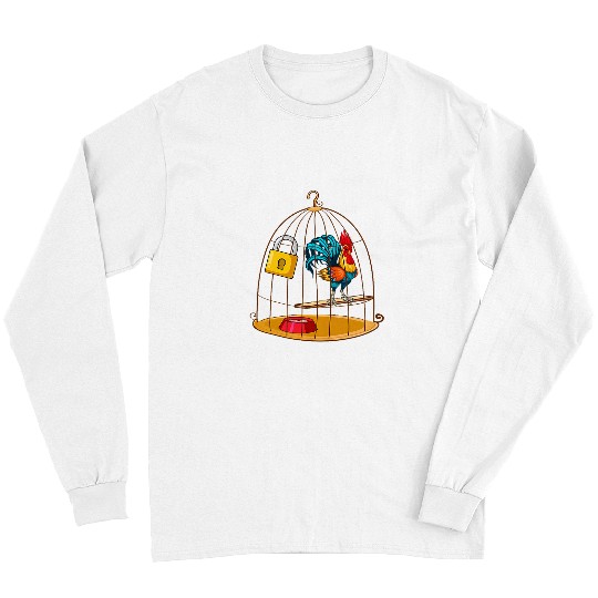 Chicken Pet RED ROOSTER COCK MALE CHASTITY Chicken in Cage 0 Long Sleeves