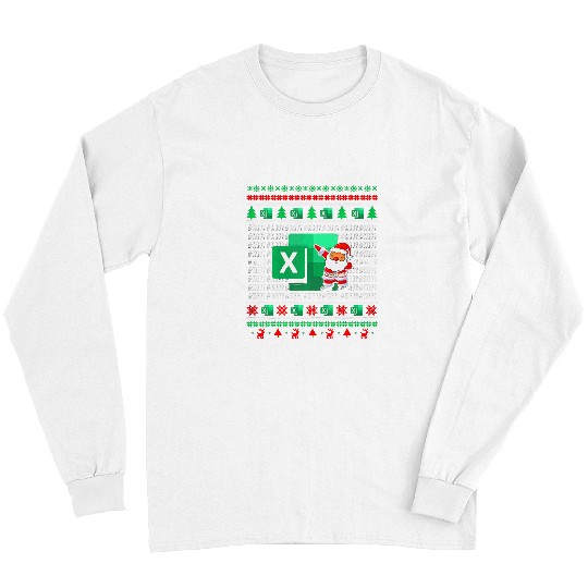 Accountant Job Excel REF Error Spreadsheet CPA Accountant Christmas Sweater Long Sleeves