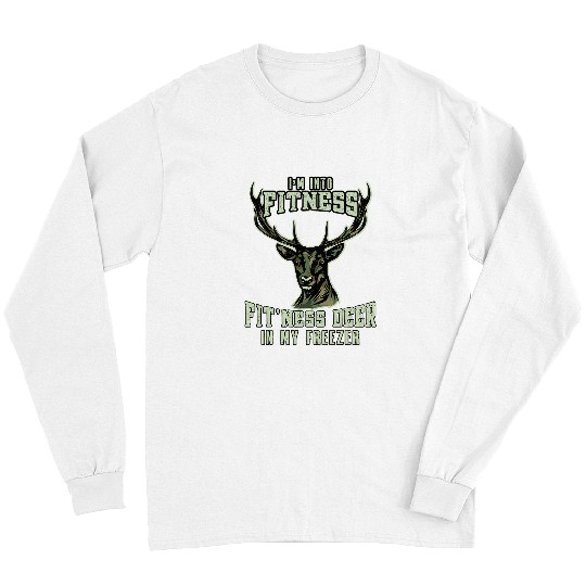 Deer Hunting Fitness Deer in My Freezer Camo Long Sleeves