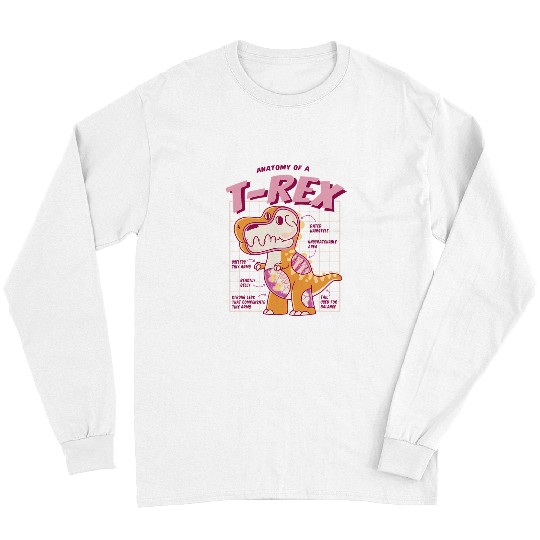 Dinosaur Pet Anatomy Of A TRex cute kids Dinosaur  Scientist Long Sleeves