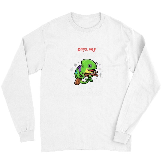 Chameleon Pet Oops My Chameleon Ate My homeswork Pet Reptile Lover Long Sleeves