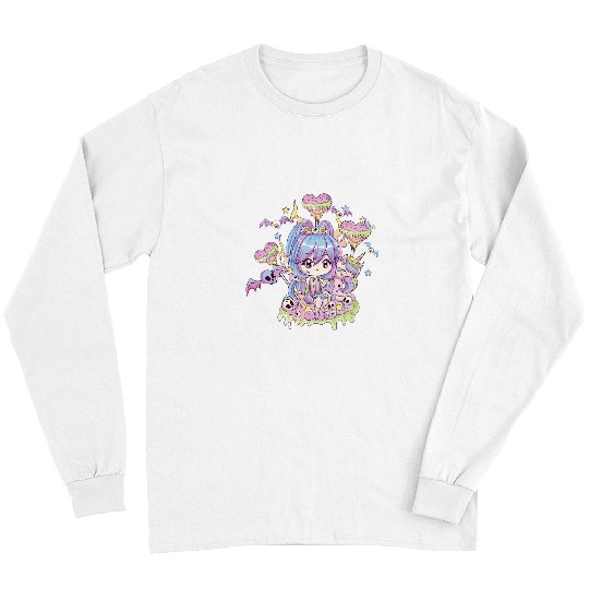 Unicorn Pet Pastel Goth Cute Creepy Girl Unicorn Kawaii Menhera Witchy 46 Long Sleeves
