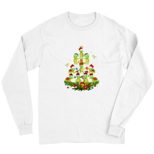Turtle Pet Lover Xmas Tree Santa Sea Turtle Christmas Tree 26 Long Sleeves