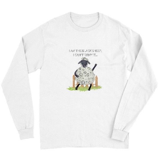 Sheep Pet Funny Black Sheep In Family Rebel Dont Fit Outcast Design Long Sleeves