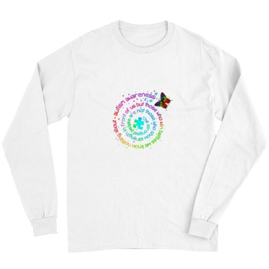 Autism Puzzle The Strongest People Puzzle Tee Butterfly Long Sleeves
