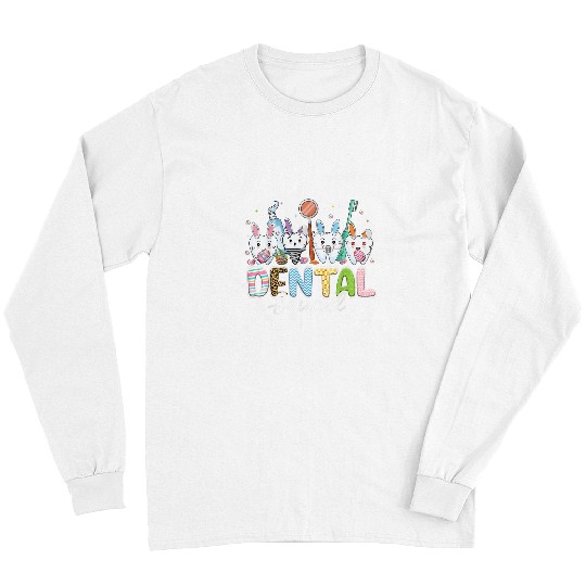 dentists Job Funny Teeth Dental Squad dentists Happy Easter Day Men Women Long Sleeves