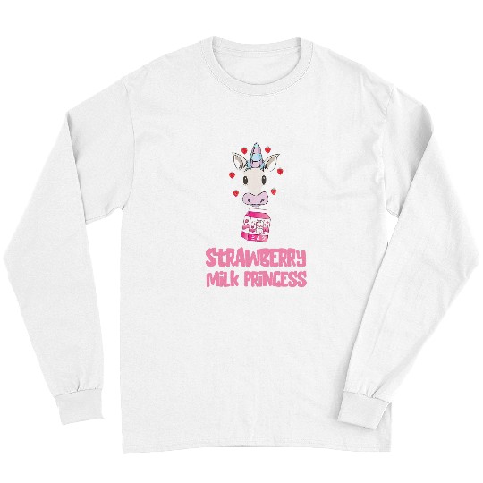 Unicorn Pet Strawberry Milk Princess Kawaii Unicorn Stawberry Milk Shake Long Sleeves