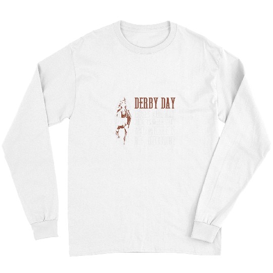 Horse Pet Derby Day Giant Hats and Bourbon Horse Racing Derby Long Sleeves