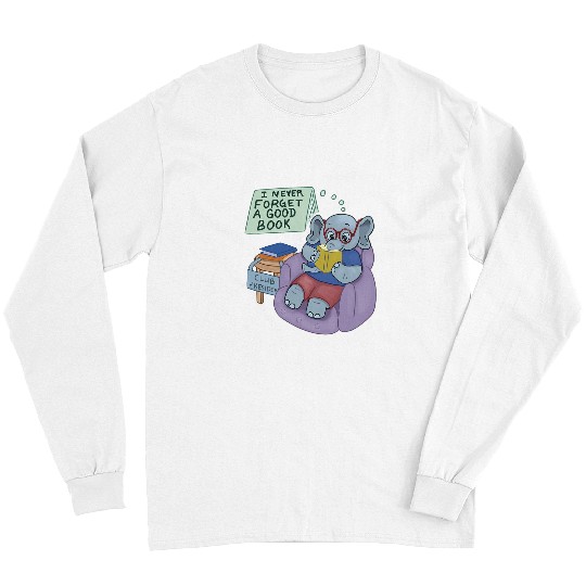 Elephant Mammal Book Club President Long Sleeves