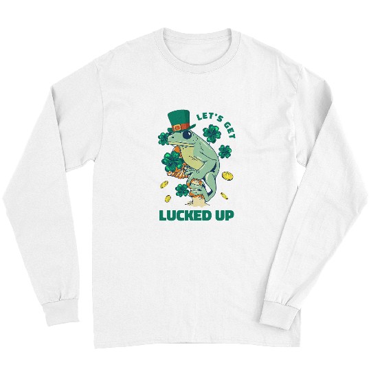 Frog Pet Green Hat Quote Ireland St Patricks Day Long Sleeves