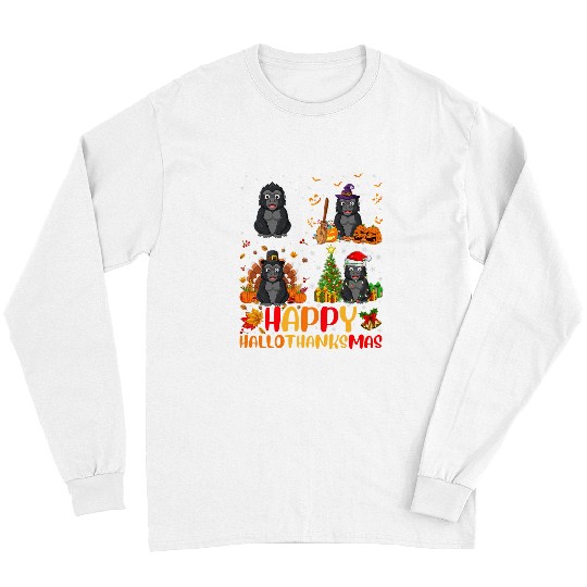 Gorilla Pet Halloween Thanksgiving Christmas Gorilla Hallothanksmas Long Sleeves
