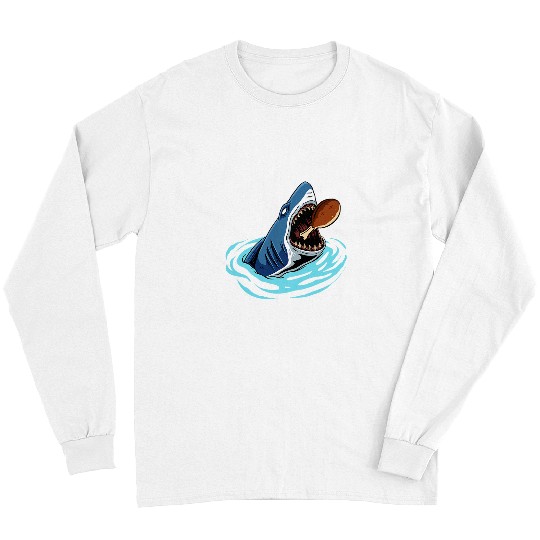Shark Pet Eating Turkey Leg Thanksgiving Day Animal Fall Autumn Long Sleeves