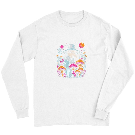 Floral Mushroom Pastel Goth Plague Doctor Long Sleeves