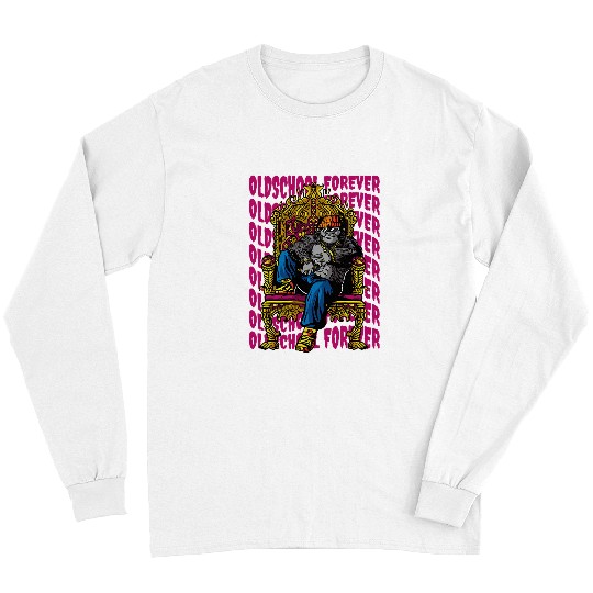 Gorilla Pet cool gorilla on a throne With jewelry and casual glasses Long Sleeves