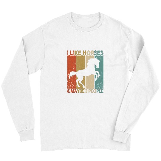 Horse Pet Design For Kids Men Women Animal Horse Vintage Long Sleeves