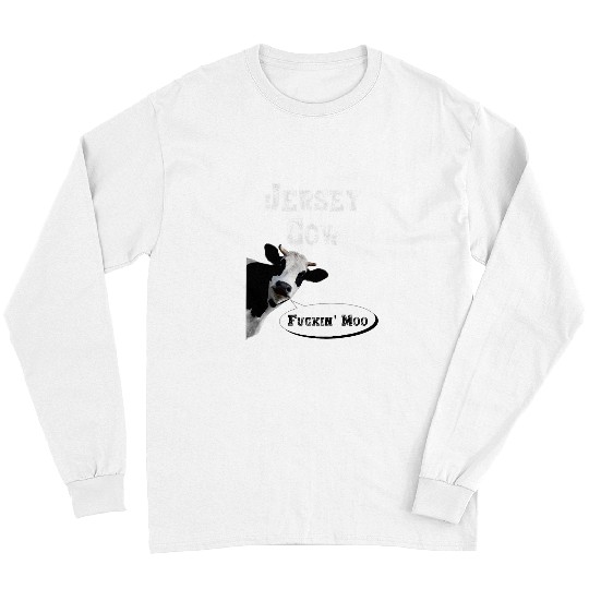 Cow Pet Funny State Of New Jersey Cow Quirkey Lighthearted Apparel Long Sleeves