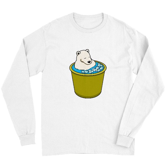 Polar Bear Ice Bathing Wildlife Animal Long Sleeves