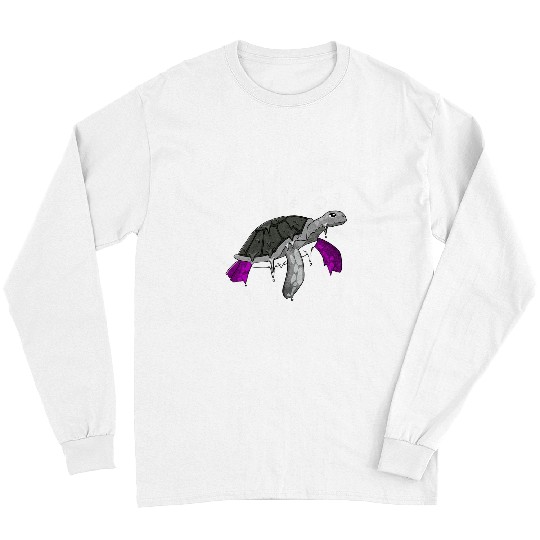 Turtle Pet LGBT Asexual Pride Ace Flag Sea Turtle Subtle Long Sleeves