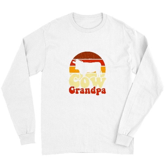 Cow Pet Grandpa The bests Grandpa Fathers Day Grandad Long Sleeves