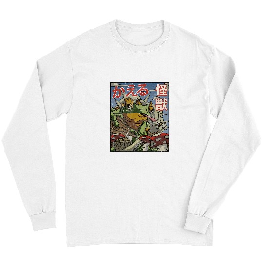 Frog Pet Cottagecore Aesthetic Kaiju Frog Mushrooms Snail Long Sleeves