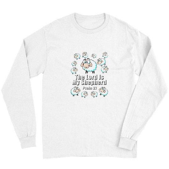 Sheep Pet Psalm 3 The Lord Is My Shepherd Cartoon Long Sleeves