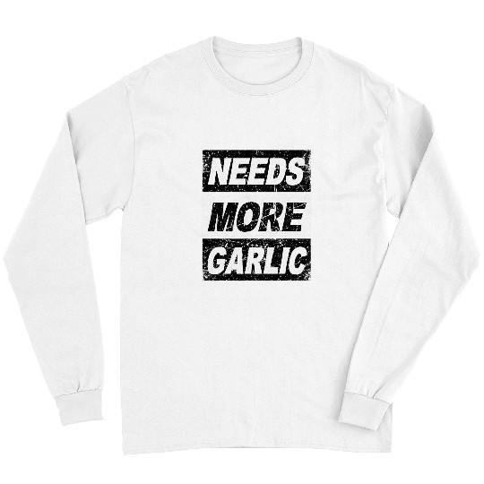Retro Needs More Garlic Funny Italian Chef Costume Long Sleeves