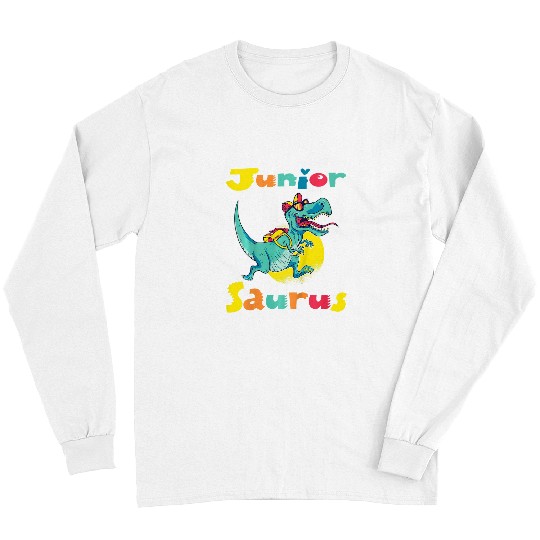 Dinosaur Pet Kids Junior saurus kindergarten enrollment dinosaur Trex Long Sleeves