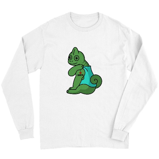 Chameleon Pet Tattoo Ink I Love Grandma Tattoo Chameleon Grandmother Reptile Pet Long Sleeves